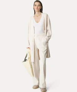 Online forte_forte pantalone sartoriale punto stoffa avorio ivory