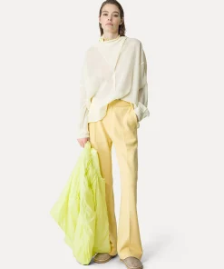 Hot forte_forte pantalone sartoriale punto stoffa giallo ananas