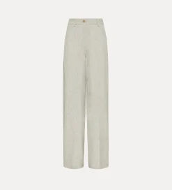Fashion forte_forte pantaloni 5 tasche donna fil à fil madreperla