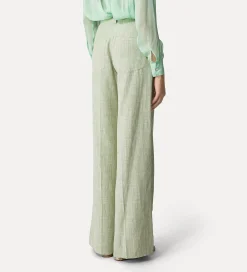 New forte_forte pantaloni 5 tasche donna fil à fil aloe