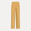 Online forte_forte pantaloni con pence in lino grano