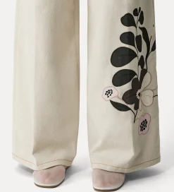Hot forte_forte pantaloni cotone 5 tasche dune