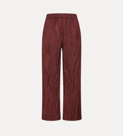Online forte_forte pantaloni donna con elastico in vita cacao
