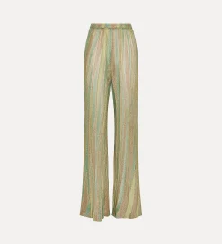 Clearance forte_forte pantaloni flared in jacquard lurex clorofilla