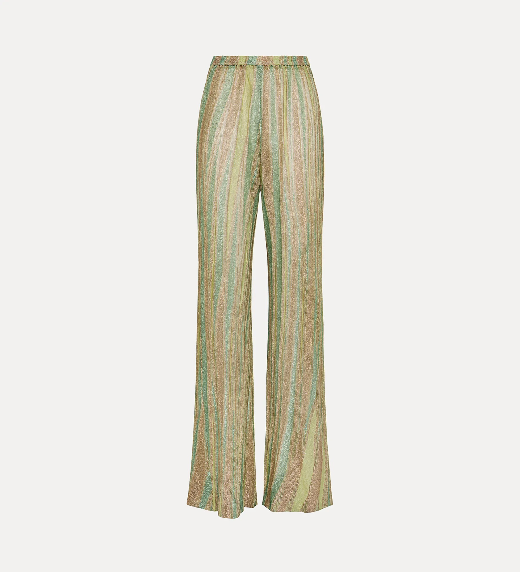 Clearance forte_forte pantaloni flared in jacquard lurex clorofilla