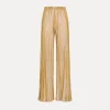 New forte_forte pantaloni flared in jacquard lurex gold