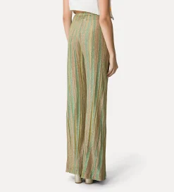 Clearance forte_forte pantaloni flared in jacquard lurex clorofilla
