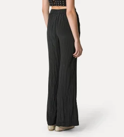 Clearance forte_forte pantaloni flared in satin noir