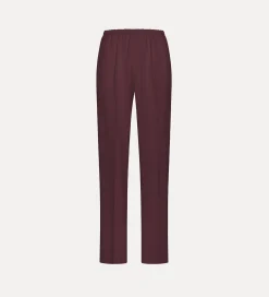 Online forte_forte pantaloni flared in viscosa fiammata black orchid
