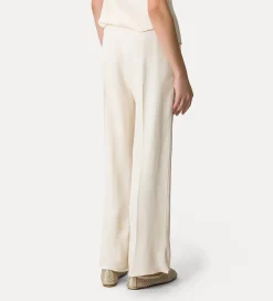 Hot forte_forte pantaloni flared in viscosa fiammata orchidea