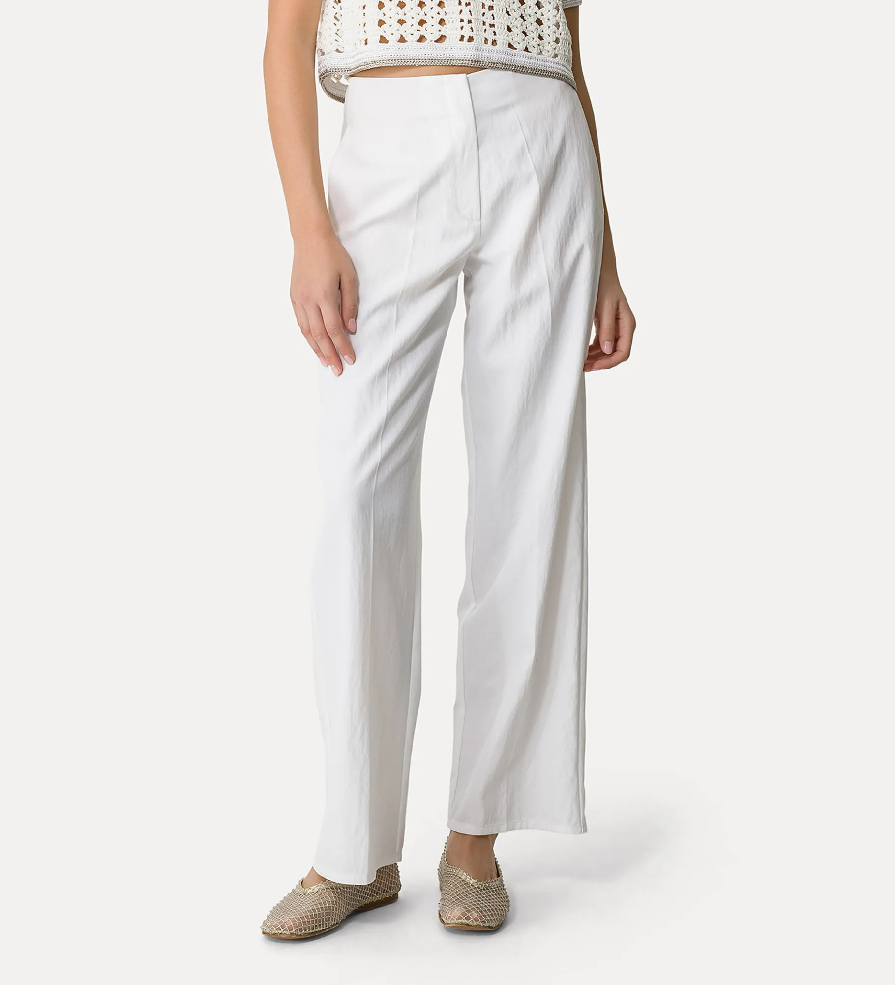 New forte_forte pantaloni straight giglio