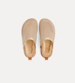 Discount forte_forte sabot flat con rete di strass nude