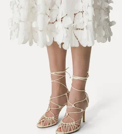 Clearance forte_forte sandali con tacco sottile ivory