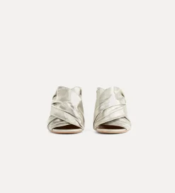 Discount forte_forte sandali incrociati tacco argento silver