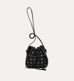Fashion forte_forte secchiello in crosta con strass nero