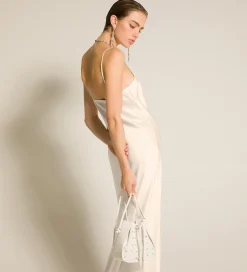 Fashion forte_forte secchiello in crosta con strass  ivory