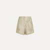 New forte_forte shorts in jacquard lurex gold