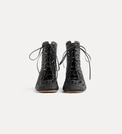 Clearance forte_forte stivaletti intrecciati nero
