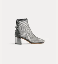 Online forte_forte stivaletto chic con rete di strass nero