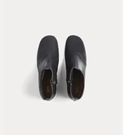 Clearance forte_forte stivaletto chic in nappa con tacco dorato nero