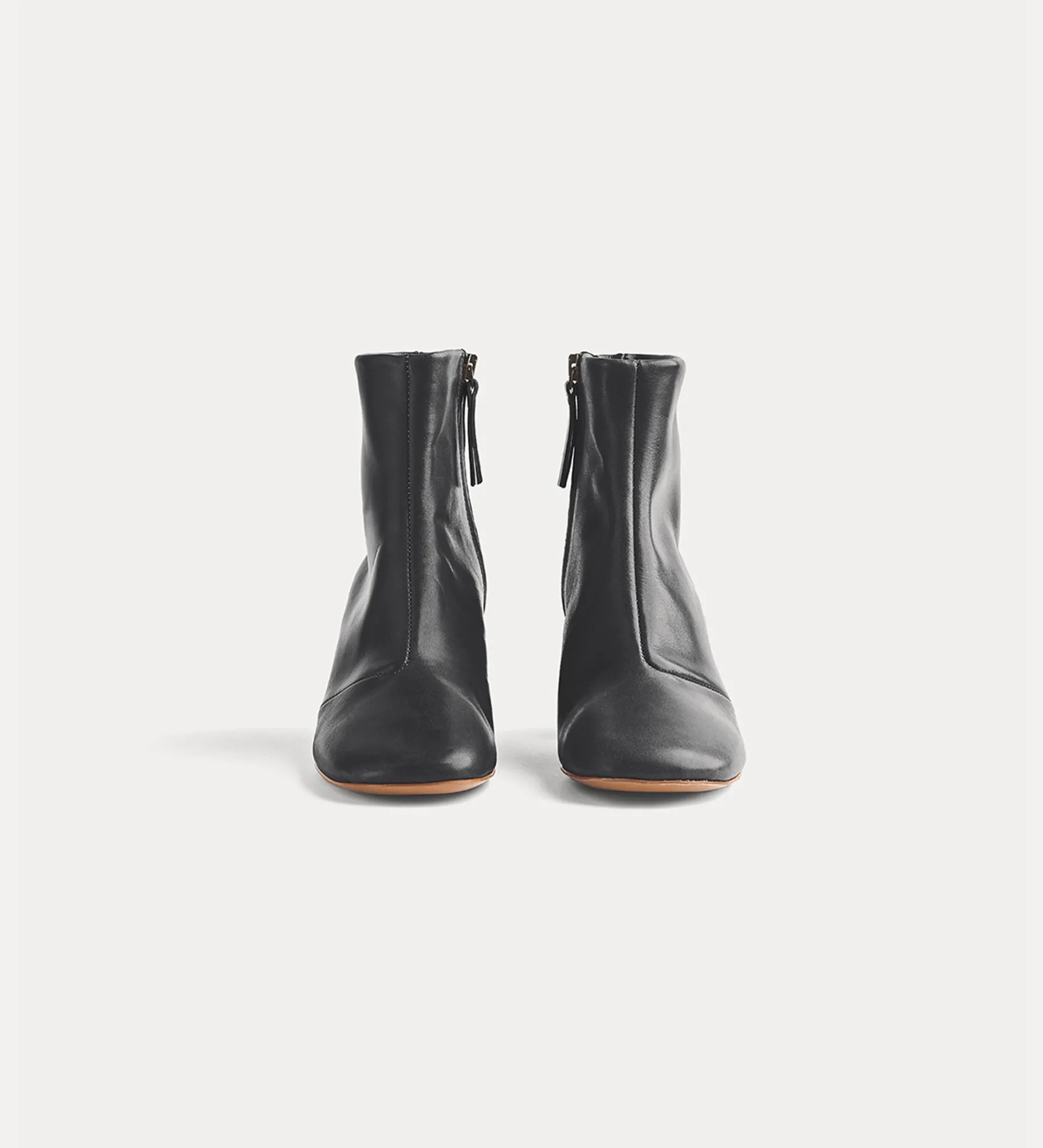 Clearance forte_forte stivaletto chic in nappa con tacco dorato nero