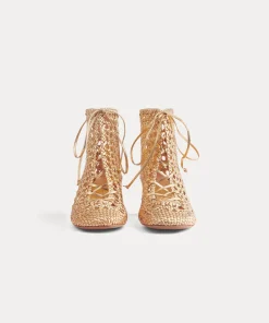 Online forte_forte stivaletto chic intrecciato a mano rose gold