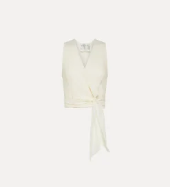 Sale forte_forte top in lino incrociato orchidea