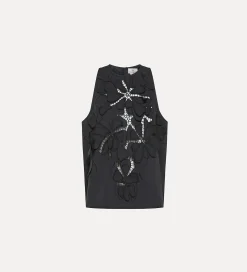 Sale forte_forte top in popeline ricamato nero nero