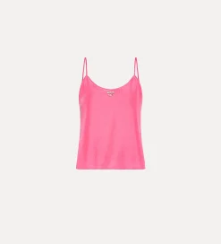 Clearance forte_forte top in seta con cristalli ortensia