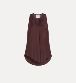 Outlet forte_forte top in seta habotai black orchid