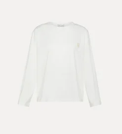 Sale forte_forte t–shirt essential in jersey di cotone organico bianco