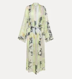 Online forte_forte vestaglia in lino e seta con stampa “the secret garden” luce